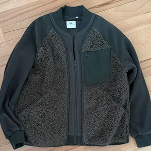 White Mountaineering Dark Green and Brown Bomber Jacket